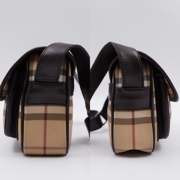 (MT56) Vintage Burberry Brown Nova Check Crossbody Bag  With Matching Wallet - Picture 12 of 16